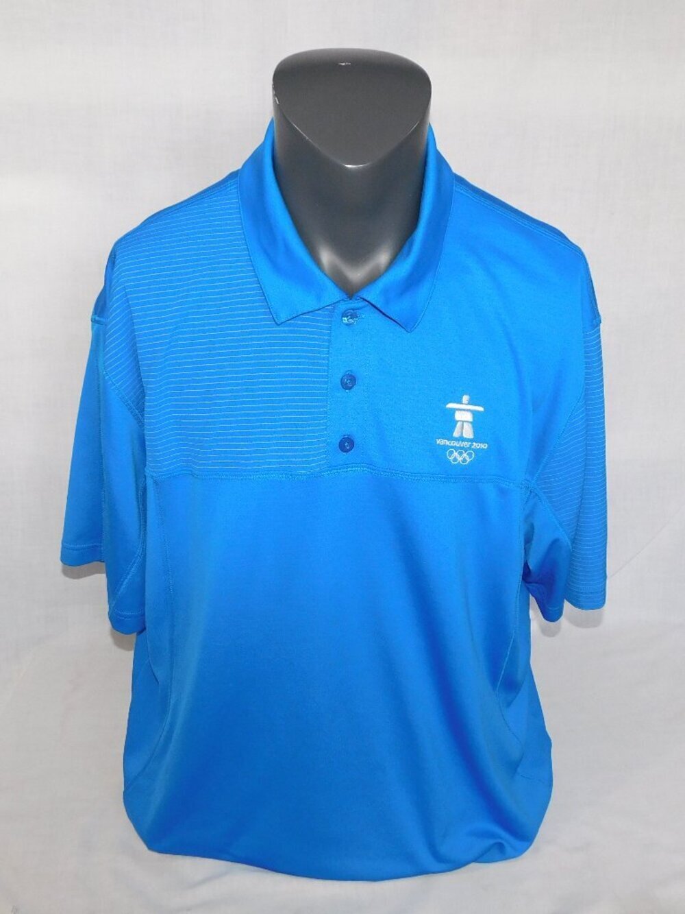 Vancouver Winter Olympics Games 2010 Blue Polo Shirt  Mens 2XL XXL Elevate